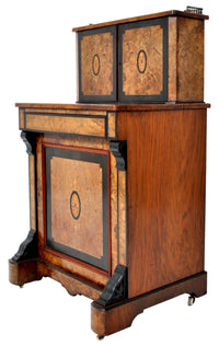 Antique Circassian Walnut Inlaid Aesthetic Movement Bonheur du Jour/Writing Desk, Circa 1880