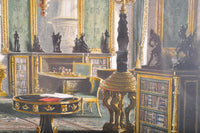 "The Green Drawing Room" Joseph Nash (1808-1878), Color Engraving Interior of Windor Castle, 1848