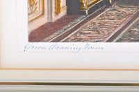 "The Green Drawing Room" Joseph Nash (1808-1878), Color Engraving Interior of Windor Castle, 1848