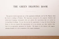 "The Green Drawing Room" Joseph Nash (1808-1878), Color Engraving Interior of Windor Castle, 1848