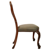 Pair of Antique 19th Century Carved Mahogany Georgian Chippendale Side Chairs, circa 1880
