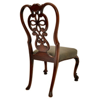 Pair of Antique 19th Century Carved Mahogany Georgian Chippendale Side Chairs, circa 1880