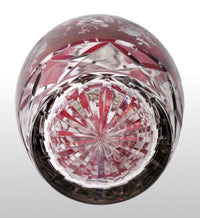 Antique Bohemian Ruby Flash Engraved Wine Decanter, circa 1890
