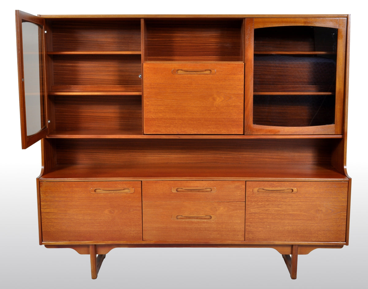 Mid-Century Modern Danish Style Twin Tier Credenza in Teak by Portwood, 1960s