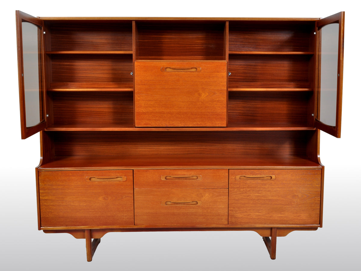 Mid-Century Modern Danish Style Twin Tier Credenza in Teak by Portwood, 1960s