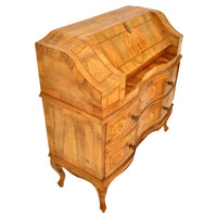 Antique South German Marquetry Fruitwood & Walnut Secretary / Dresser / Desk, circa 1850