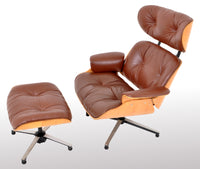 Mid-Century Modern Plycraft Eames 670/71 Lounge Chair / Recliner and Ottoman, 1960s