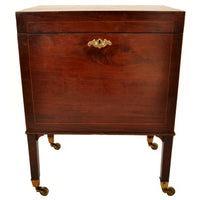 Antique Georgian Inlaid Mahogany Wine Cellarette or Cigar Humidor, circa 1800