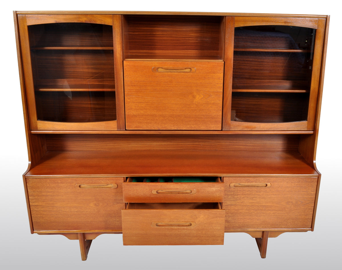 Mid-Century Modern Danish Style Twin Tier Credenza in Teak by Portwood, 1960s