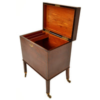 Antique Georgian Inlaid Mahogany Wine Cellarette or Cigar Humidor, circa 1800