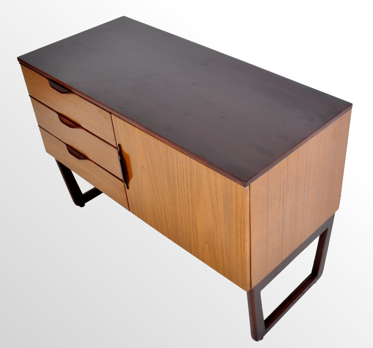 Mid-Century Modern Danish Style Two-Tone Teak Credenza, Europa Furniture, 1960s