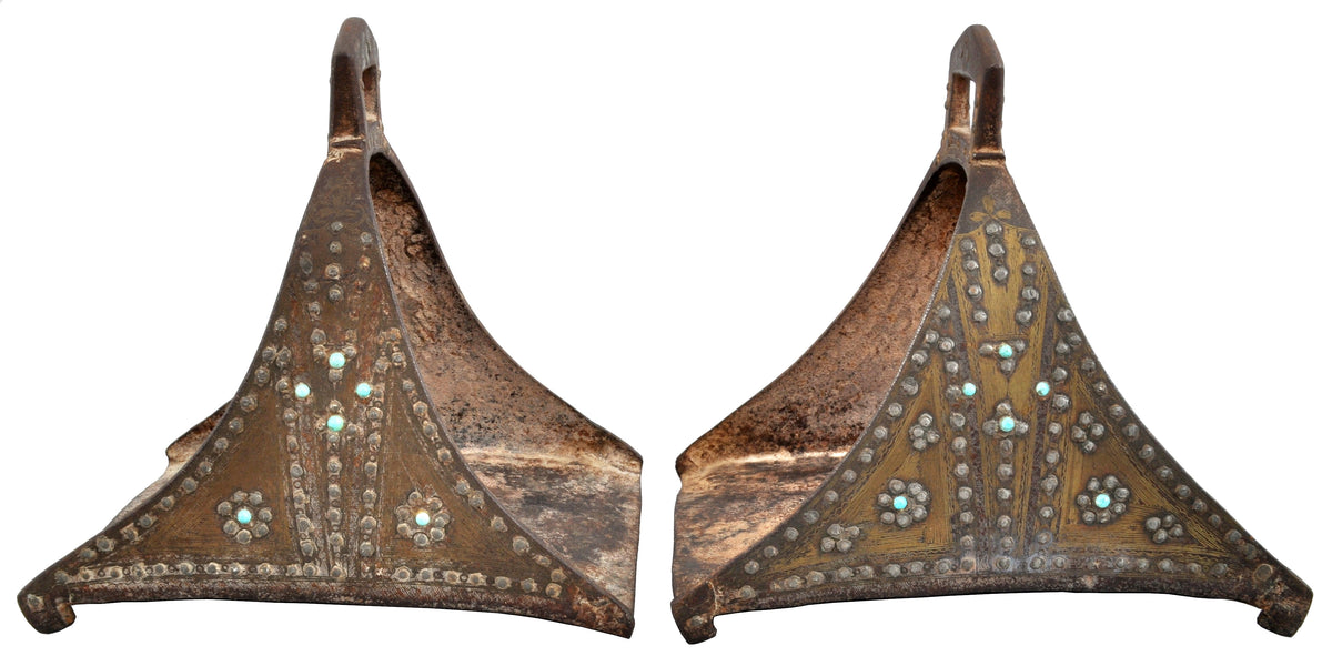Antique 17th / 18th Century Safavid Period Ottoman / Turkish Islamic Iron Stirrups