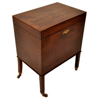 Antique Georgian Inlaid Mahogany Wine Cellarette or Cigar Humidor, circa 1800