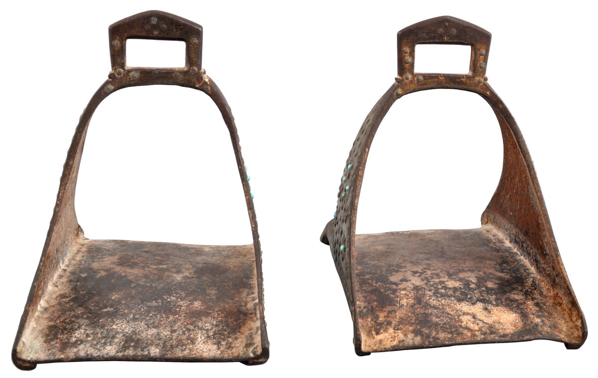 Antique 17th / 18th Century Safavid Period Ottoman / Turkish Islamic Iron Stirrups