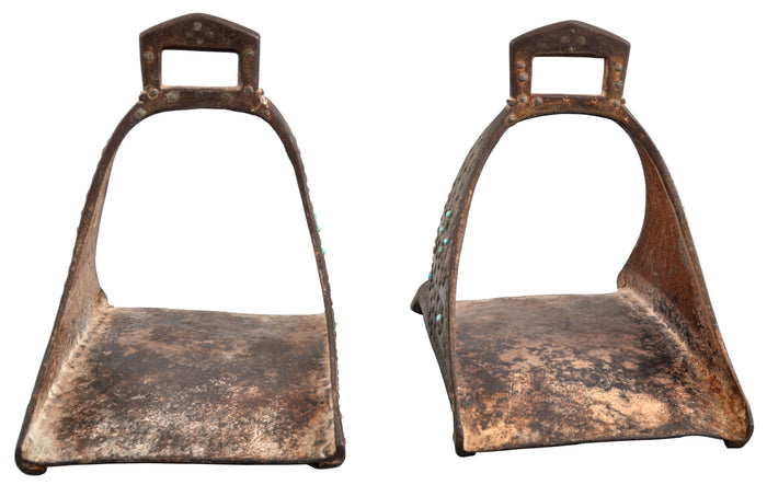 Antique 17th / 18th Century Safavid Period Ottoman / Turkish Islamic Iron Stirrups
