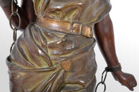 Antique French Art Nouveau Bronze Figure, "Prise de Corsaire", Emmanuel Villanis, circa 1890