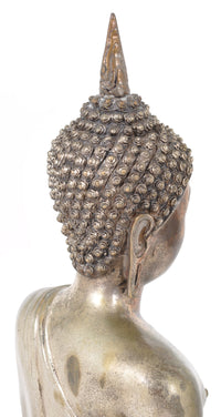 Large Antique 19th Century Tibetan Silver Gilt Bronze Buddha Statue / Sculpture, circa 1850