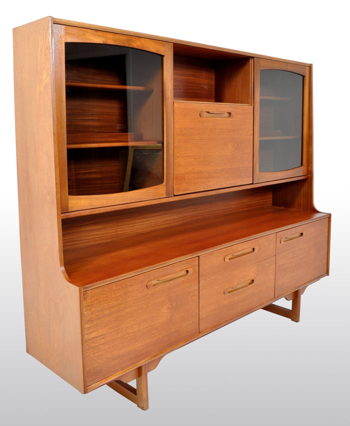 Mid-Century Modern Danish Style Twin Tier Credenza in Teak by Portwood, 1960s