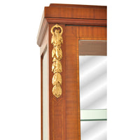 Antique French Louis XVI Inlaid Walnut Vitrine / Bibliotheque / Bookcase, circa 1890