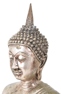 Large Antique 19th Century Tibetan Silver Gilt Bronze Buddha Statue / Sculpture, circa 1850