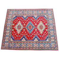 Caucasian Kazak Vegetable Dyed Tribal Carpet