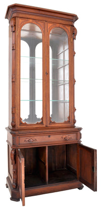 Antique American Walnut Renaissance Revival Bookcase, Circa 1870