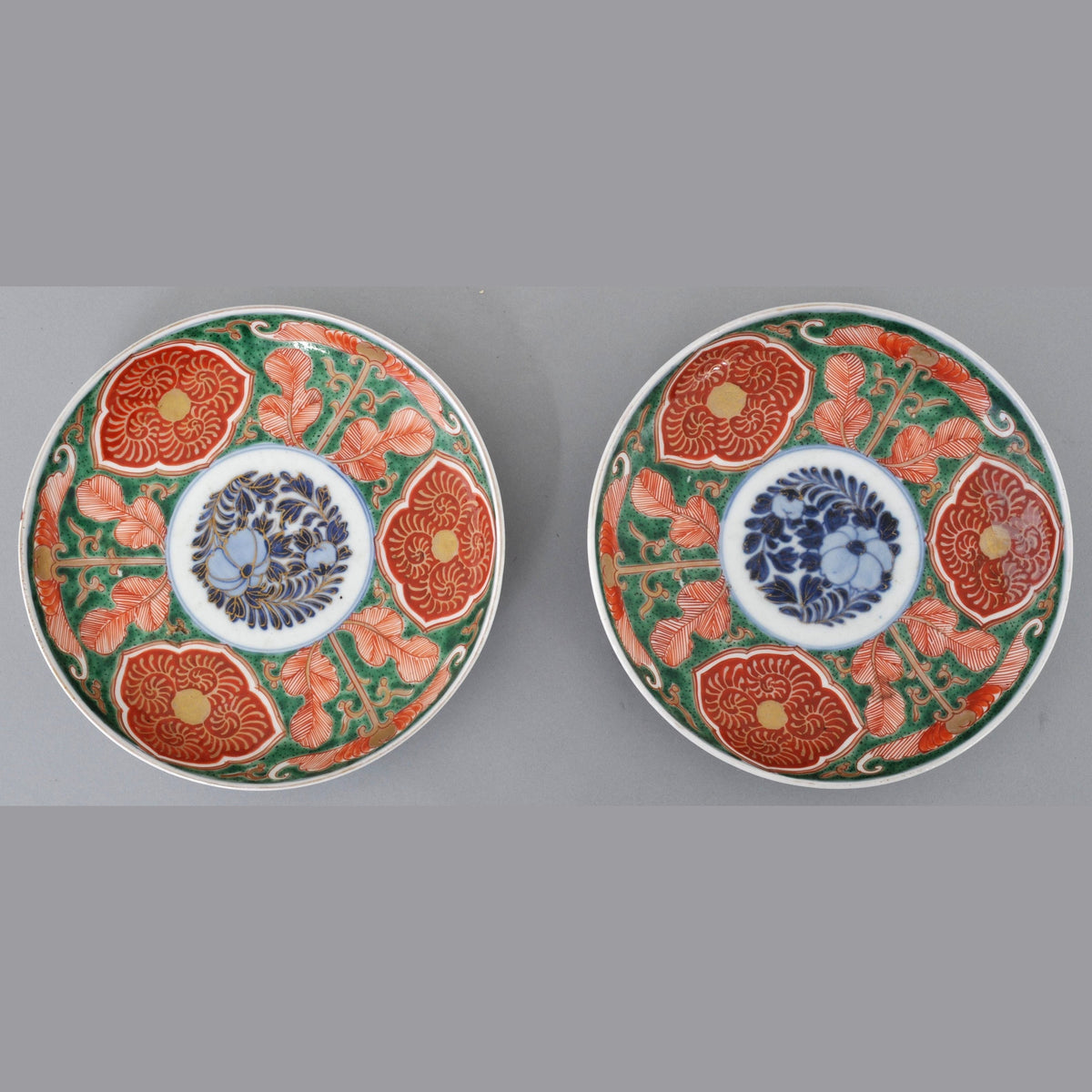 Pair of Antique Japanese Imari Plates, Meiji Period, Circa 1880