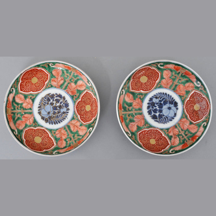 Pair of Antique Japanese Imari Plates, Meiji Period, Circa 1880