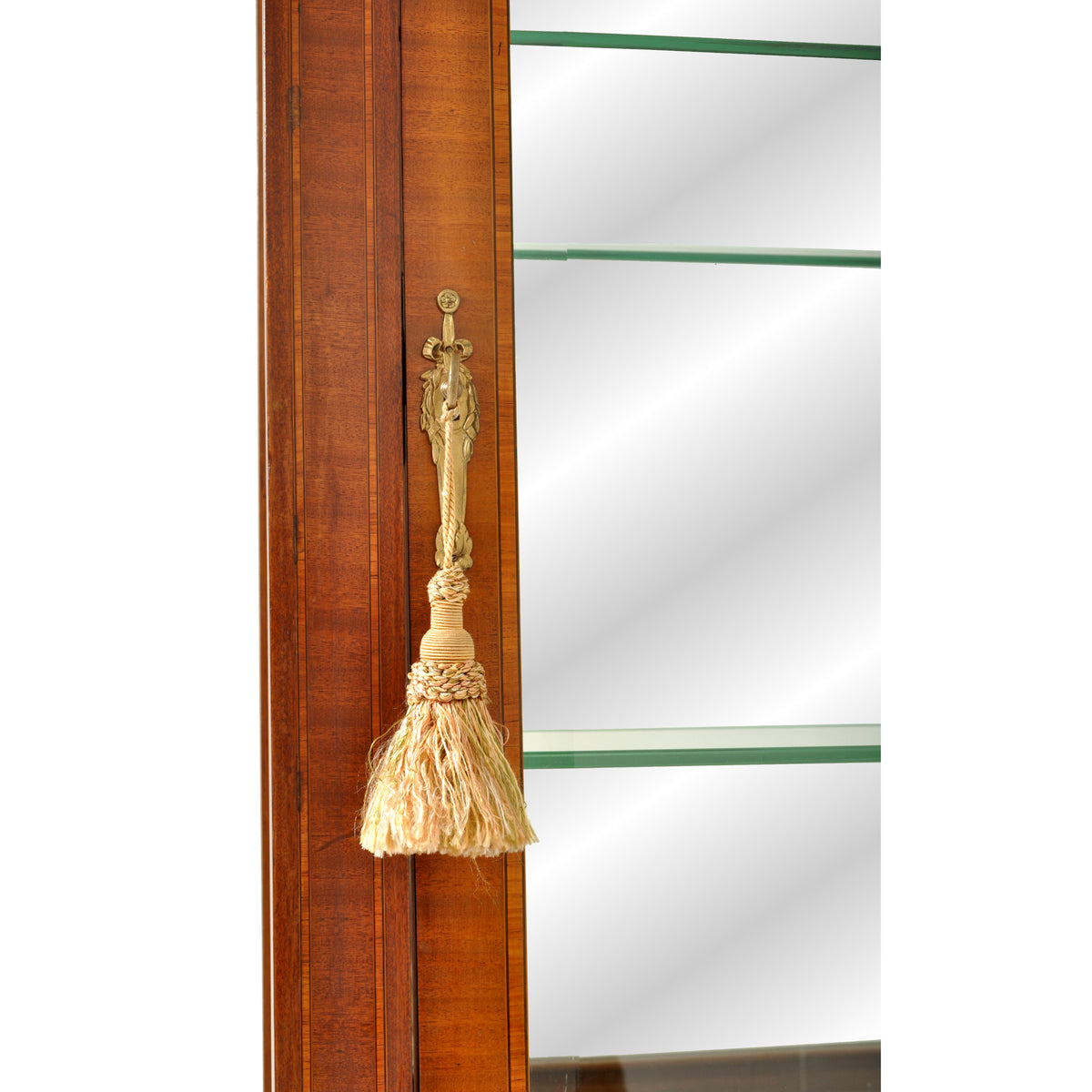 Antique French Louis XVI Inlaid Walnut Vitrine / Bibliotheque / Bookcase, circa 1890
