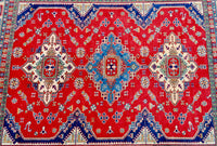 Caucasian Kazak Vegetable Dyed Tribal Carpet