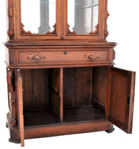 Antique American Walnut Renaissance Revival Bookcase, Circa 1870