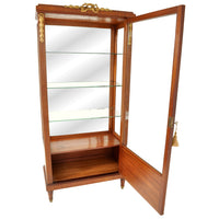 Antique French Louis XVI Inlaid Walnut Vitrine / Bibliotheque / Bookcase, circa 1890