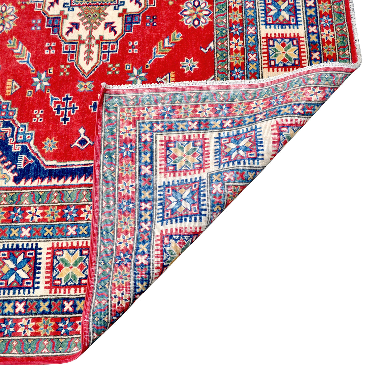 Caucasian Kazak Vegetable Dyed Tribal Carpet