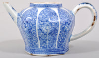Antique 17th Century Chinese Kangxi Period Blue and White Teapot and Stand in the Islamic Style, circa 1650