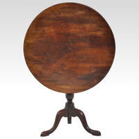 Antique Georgian Mahogany Circular Tilt-Top Tripod Table, Circa 1780