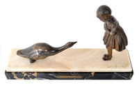 Antique French Art Deco Bronze Figural Group / Statue, Demetre Chiparus (1886-1947), 1930s