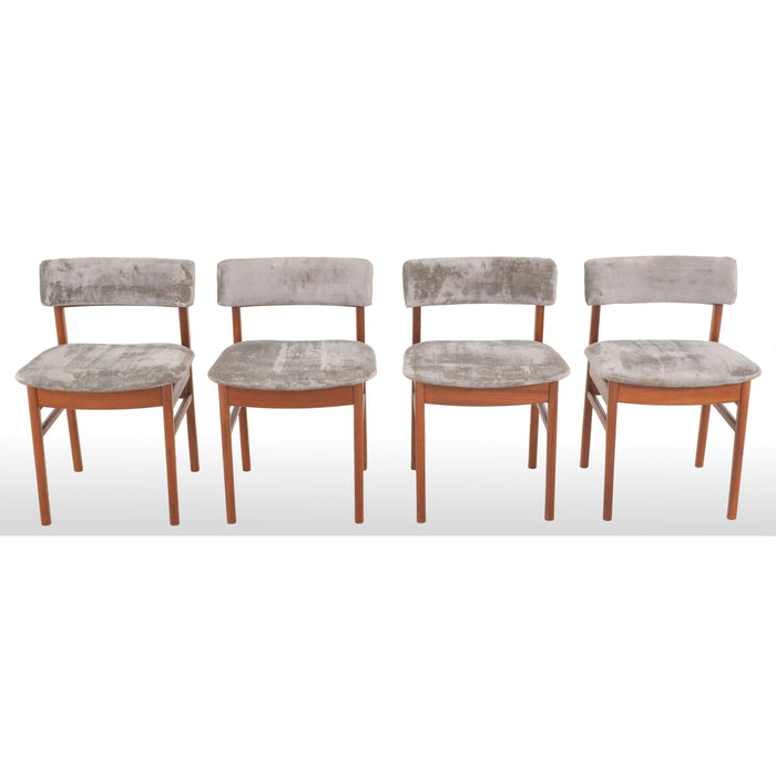Set of 4 Danish Modern Teak Dining Chairs, 1960s