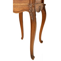 Antique French Provincial Louis XVI Carved Walnut & Marble Nightstand / Table, circa 1880