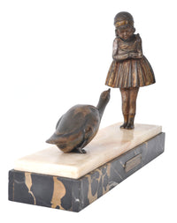 Antique French Art Deco Bronze Figural Group / Statue, Demetre Chiparus (1886-1947), 1930s