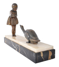 Antique French Art Deco Bronze Figural Group / Statue, Demetre Chiparus (1886-1947), 1930s