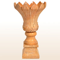 Monumental Pair of Antique 19th Century Italian Sienna Marble Urns / Planters circa 1830