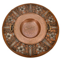 Antique 17th Century Style Spanish Walnut & Brass Iron Warming / Brazier Table, circa 1880