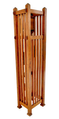 Antique American Mission Arts & Crafts Oak 8-Day Grandfather Tall Case Clock, Circa 1900