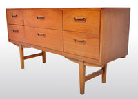 Mid-Century Modern Danish Teak Credenza / Dresser / Chest of Drawers, 1960s