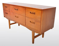 Mid-Century Modern Danish Teak Credenza / Dresser / Chest of Drawers, 1960s