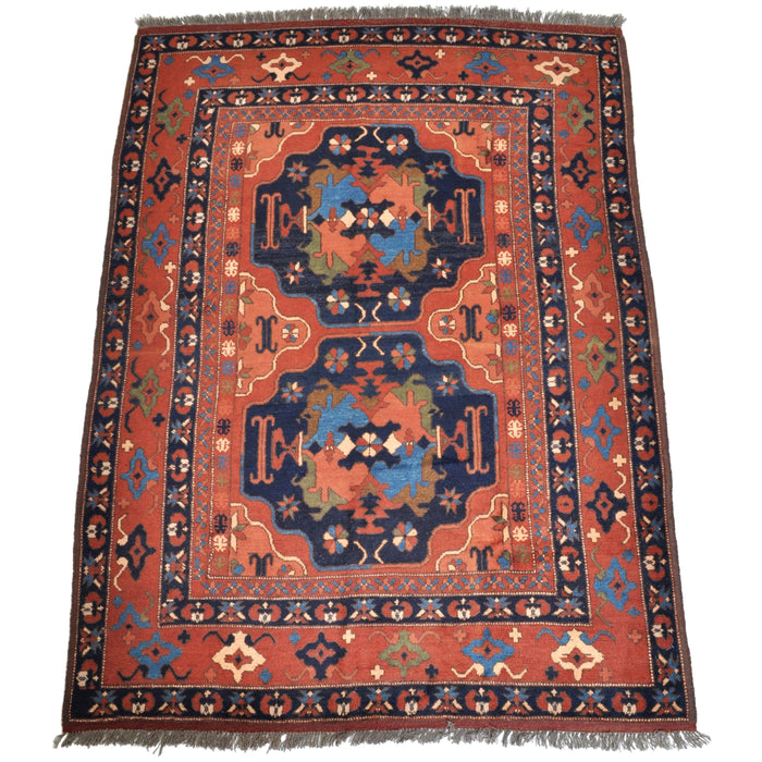 Afghan Turkoman Rug with Caucasian Design