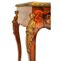 Antique 19th Century French Louis XVI Marquetry Ormolu Writing Desk / Table, circa 1895