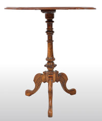 Antique American Victorian Walnut Tripod Games / Chess Table, circa 1870