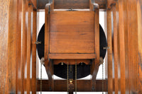 Antique American Mission Arts & Crafts Oak 8-Day Grandfather Tall Case Clock, Circa 1900