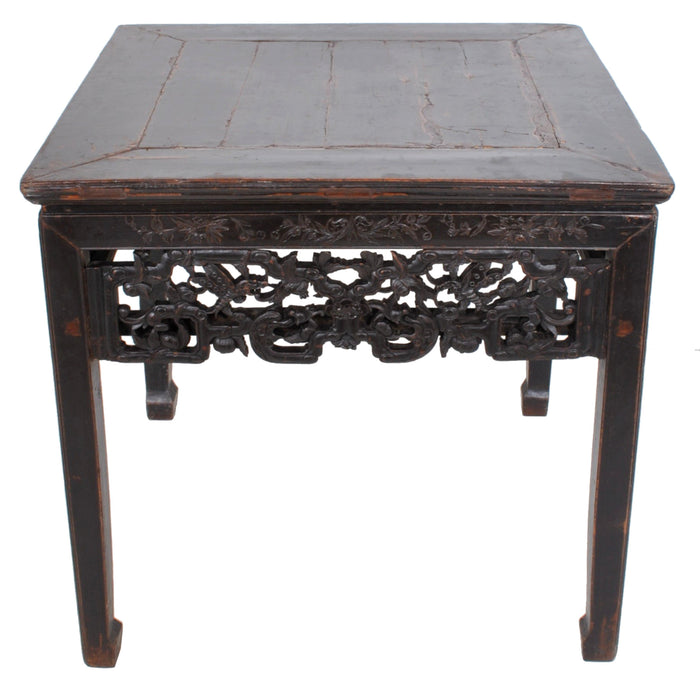 Antique Carved Elm Chinese Qing Dynasty Table, Circa 1830